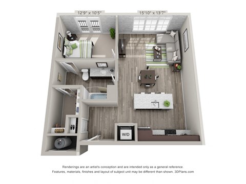 a 1 bedroom floor plan | the ridge at san antonio